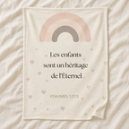 Couverture bébé - Gamme HÉRITAGE ROSE