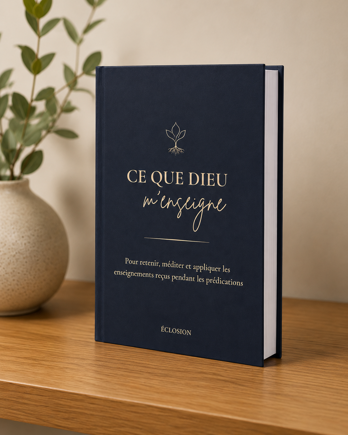 Carnet Ce que Dieu m'enseigne, coloris Bleu — présentation du carnet