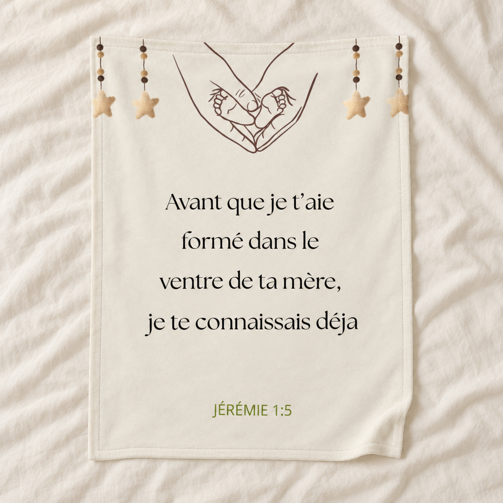 Couverture bébé - Gamme DIEU TE CONNAIS