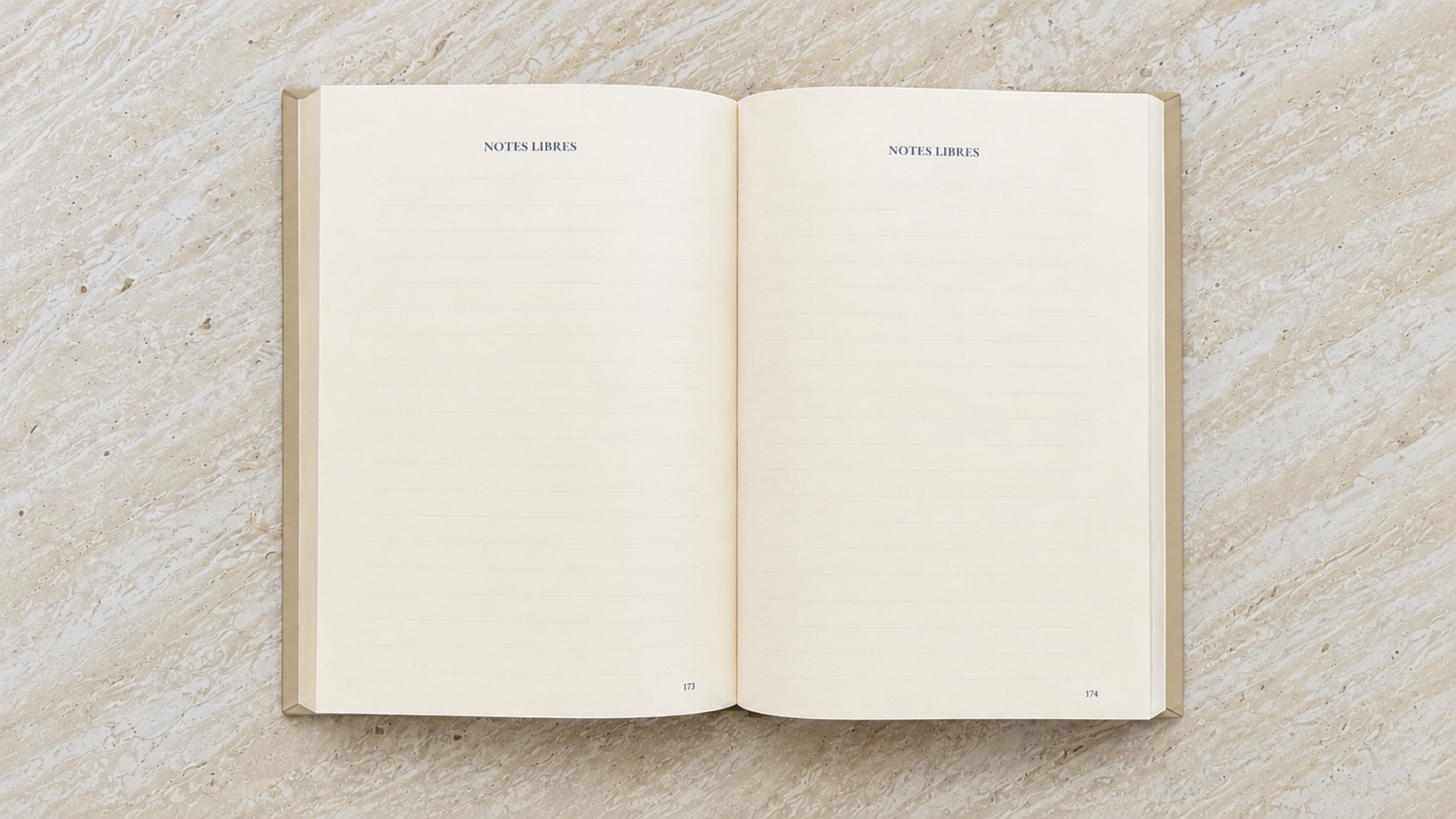 Carnet Ce que Dieu m'enseigne, coloris Beige — présentation du carnet
