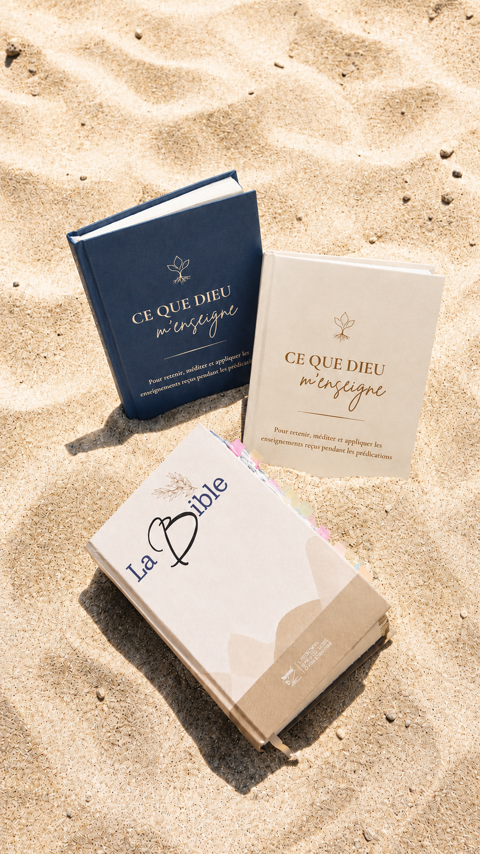 Carnet Ce que Dieu m'enseigne — carnet de notes de prédication chrétien, signé Éclosion
