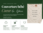 Couverture bébé - Gamme CONNU DE DIEU - Rose